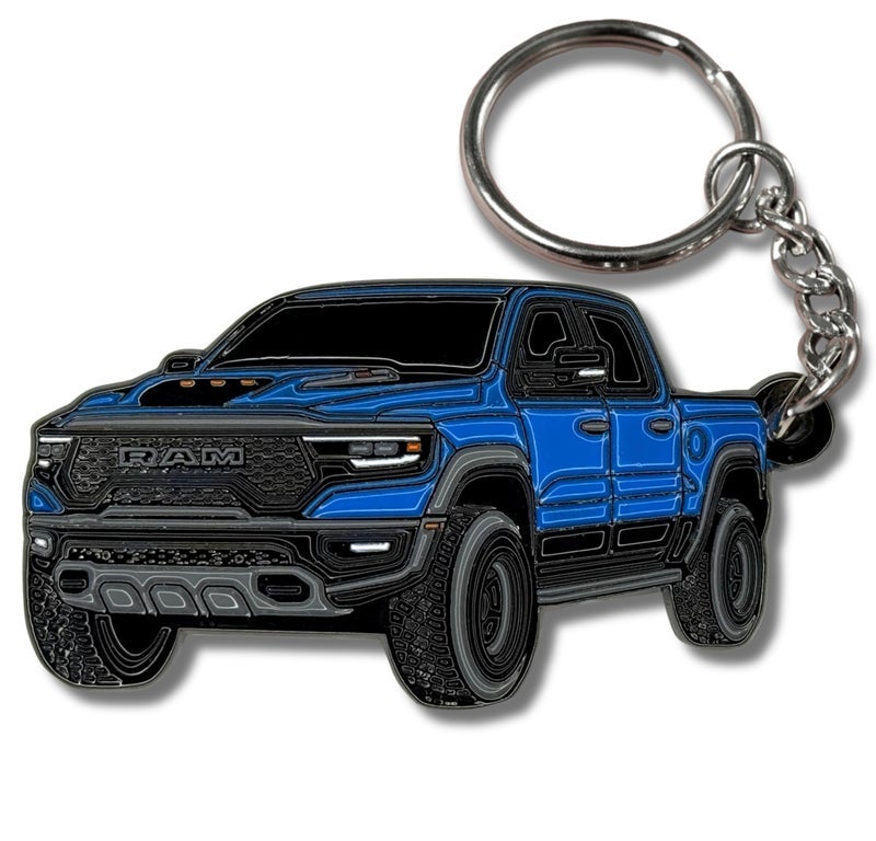 RAM Dodge RAM Keychain 1500 Accessories - Officially Licensed - Ram 2500 Toy Truck Key Chain 2019-2025 (Blue) - Image 1